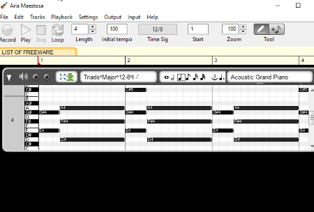 Utilizzato per l'editing e la creazione di file MIDI