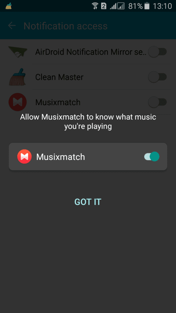 احصل تلقائيًا على كلمات في مقاطع فيديو YouTube في جهاز Android