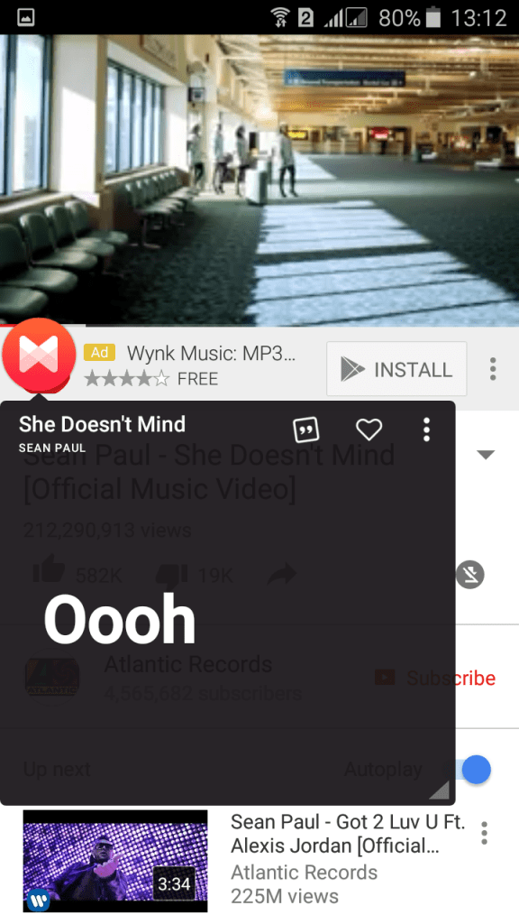 احصل تلقائيًا على كلمات في مقاطع فيديو YouTube في جهاز Android