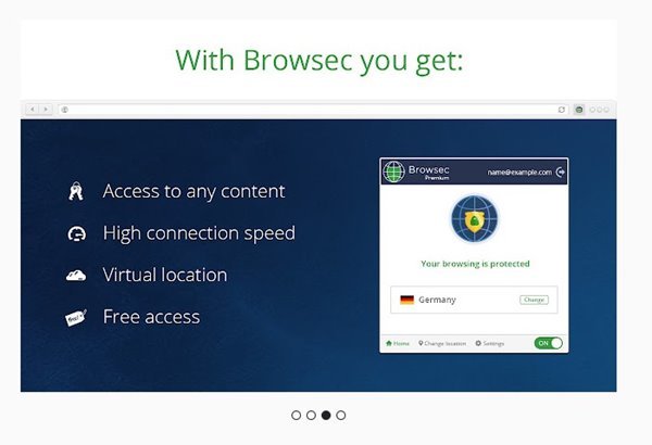 أفضل 10 إضافات لـ جوجل كروم في عام 2022 2023 تستحق التجربة 8 Browsec VPN