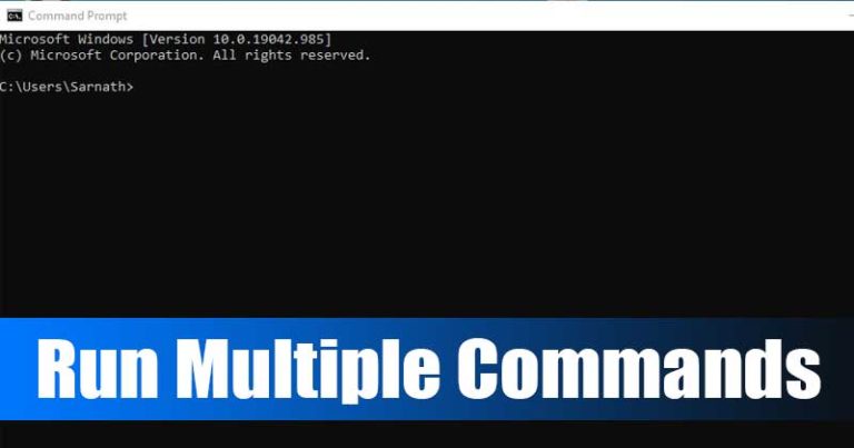 كيفية تشغيل أوامر متعددة في CMD (طريقتان) 14