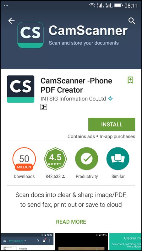 كيف تحول جهازك الأندرويد إلى ماسح ضوئي محمول 3 Camscanner