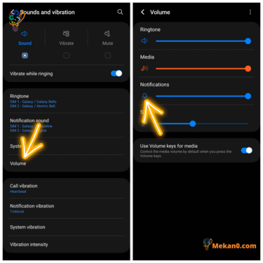 Check and increase the notification volume level