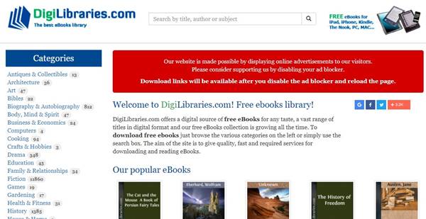 أفضل 10 مواقع لتنزيل الكتب الإلكترونية مجانًا 2022 2023 9 مكتبات DigiLibraries