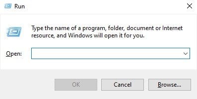 اضغط على زر Windows Key + R.