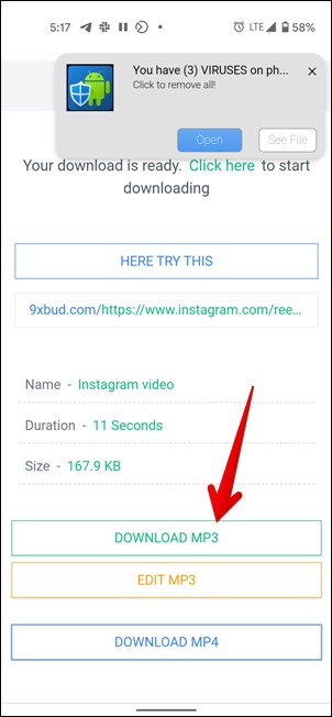 تحميل Instagram Reel Video Mp3