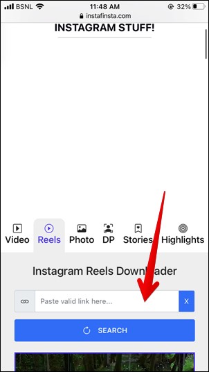 Instagram Real Video Paste Link