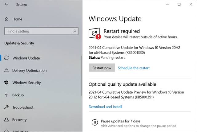 تحميل تحديث Windows 10 KB5001391 (20H2) (تفاصيل كاملة) 5