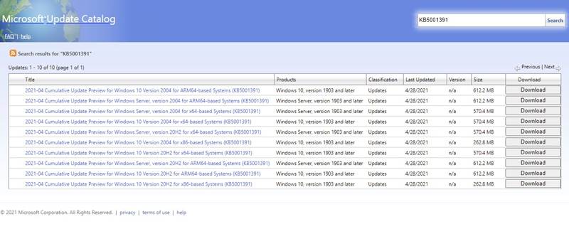 تحميل تحديث Windows 10 KB5001391 (20H2) (تفاصيل كاملة) 3