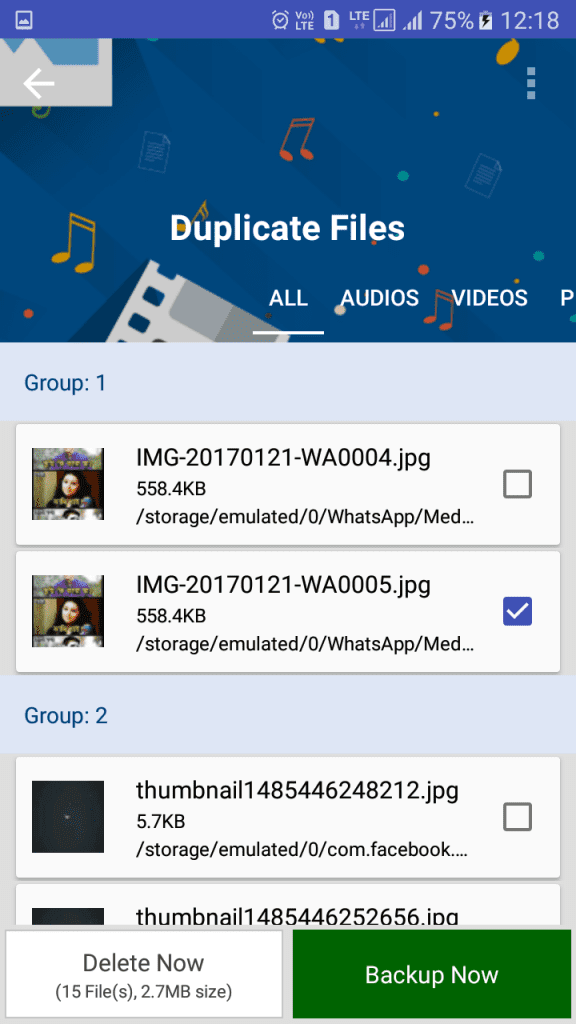 Programma di installazione di file duplicati