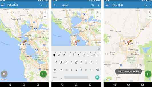موقع GPS مزيف