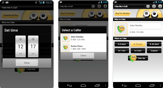 صورة من تطبيق Fake Me A Call