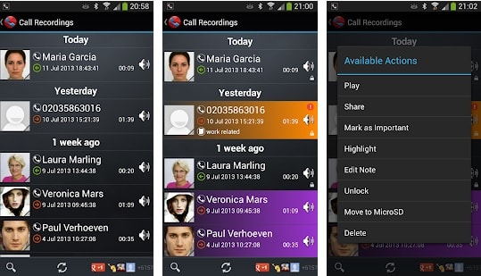 App Galaxy Call Recorder