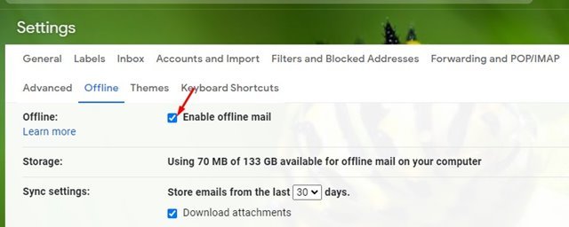 كيفية تمكين واستخدام Gmail Offline في متصفح كروم 5