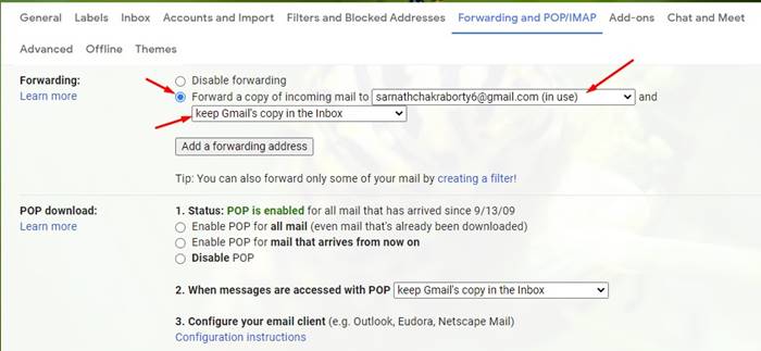 كيفية إعادة توجيه رسائل البريد الإلكتروني من حساب Gmail إلى آخر 6
