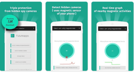 صورة توضح عن تطبيق Hidden Camera Detector