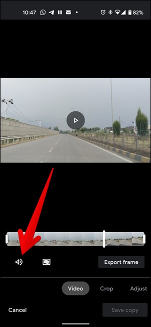 كتم الصوت من صور Google