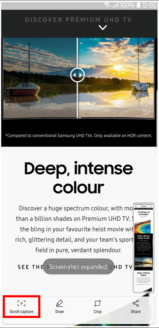 كيف تأخذ لقطة شاشة متحركة على Samsung Galaxy