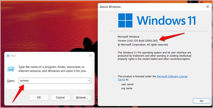 كيفية تثبيت Amazon Appstore على ويندوز 11 - الدليل الكامل 2 تحقق من إصدار windows build في windows 11