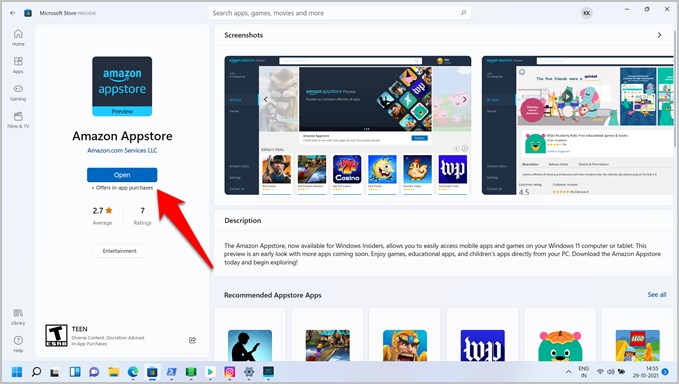 Instalirajte Amazon App Store