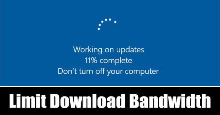 كيفية تحديد النطاق الترددي لتنزيل وتحميل Windows Update 9