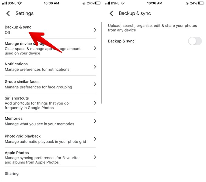 iPhone Google Photos Backup