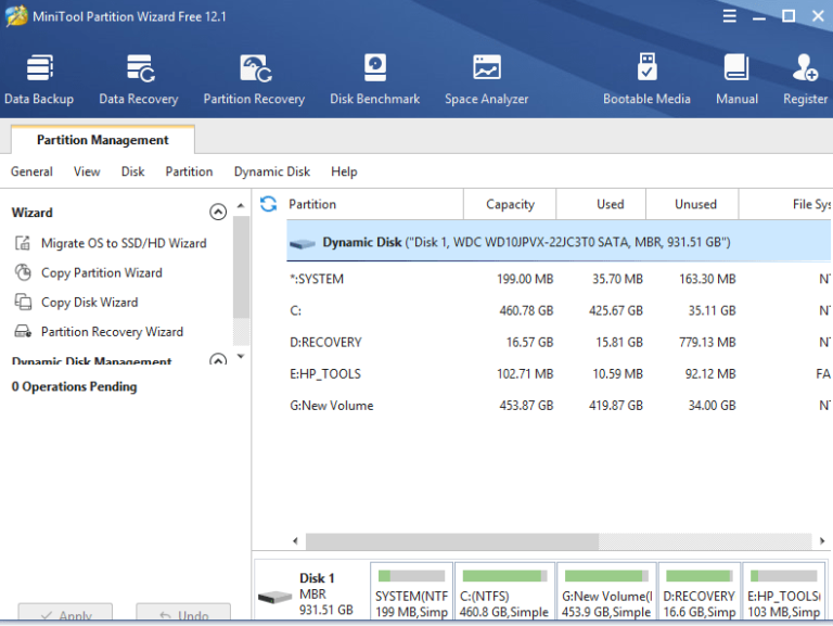 تحميل برنامج MiniTool Partition Wizard للكمبيوتر الشخصي 2