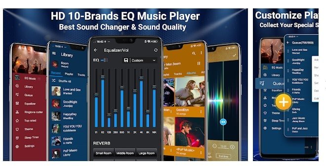أفضل 10 تطبيقات Equalizer لتعزيز الصوت للاندرويد - 2022 2023 11 مشغل الموسيقى - 10 ماركات مشغل الصوت المعادل