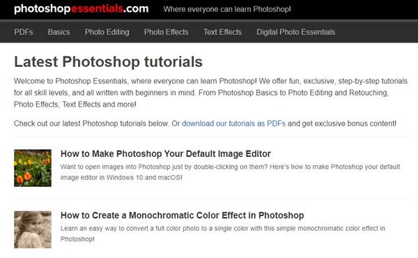 أفضل 10 مواقع لتعلم فوتوشوب Photoshop مجانًا 9
