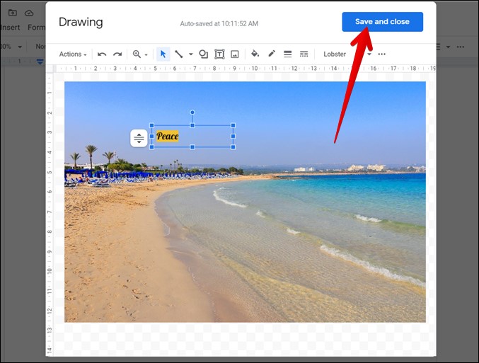 Google Docs, Isulod ang Google Drawing