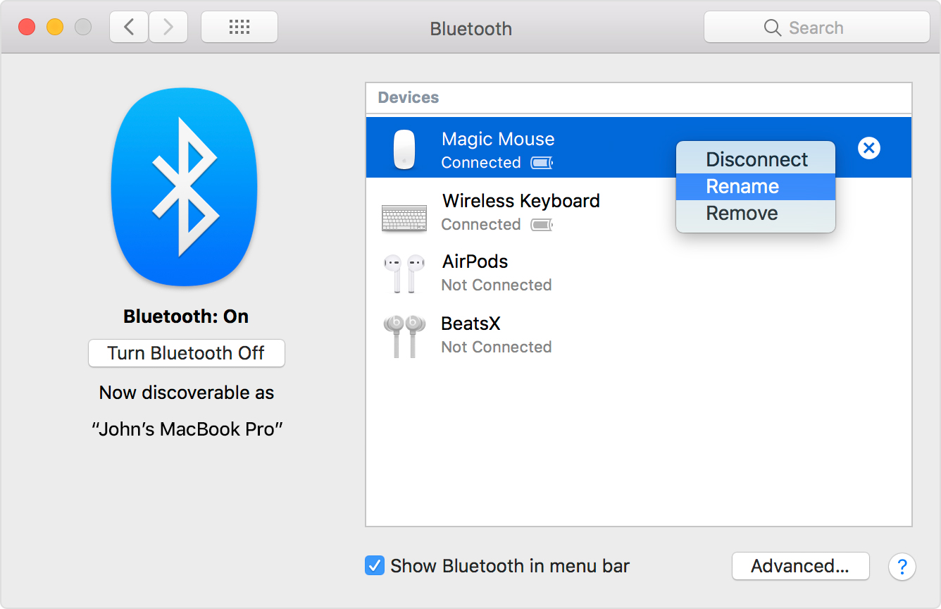 كيفية إعادة تسمية AirPods على كمبيوتر Mac