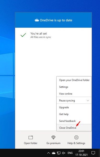 كيفية إعادة تعيين Microsoft OneDrive على ويندوز 10 2