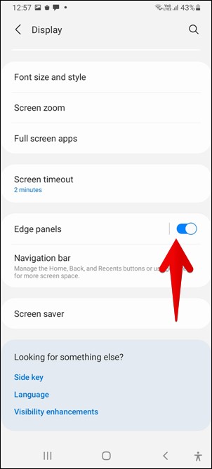 Samsung Edge Panel aktivéieren