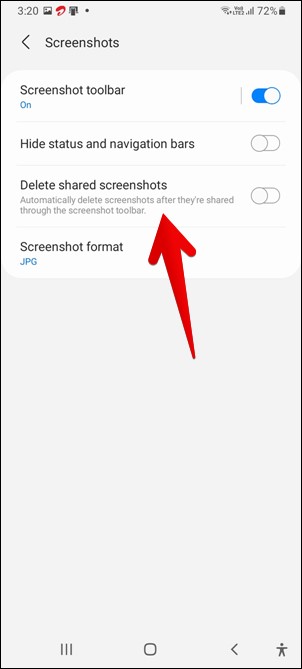 Samsung ಹಂಚಿದ ಸ್ಕ್ರೀನ್‌ಶಾಟ್ ಅಳಿಸಿ