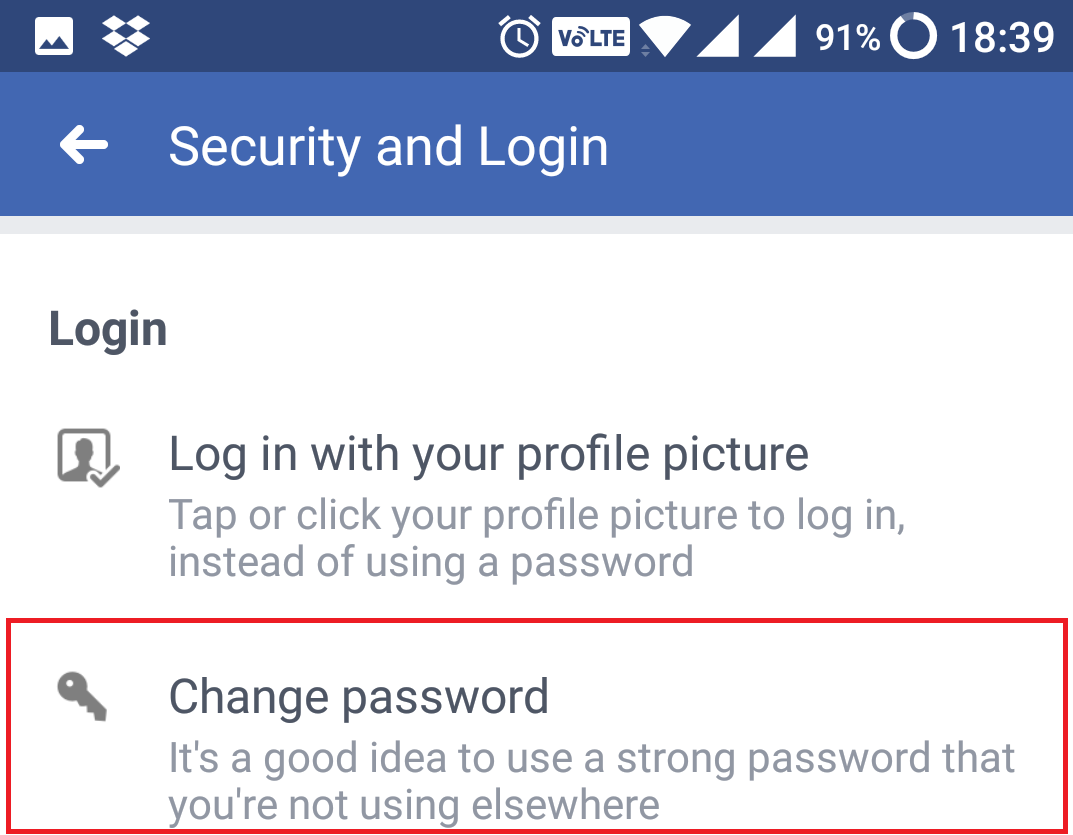 facebook нууц үгээ солих