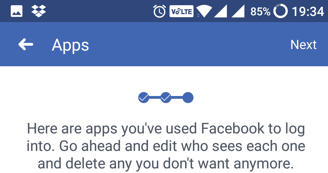 إعدادات الخصوصية لتطبيق facebook