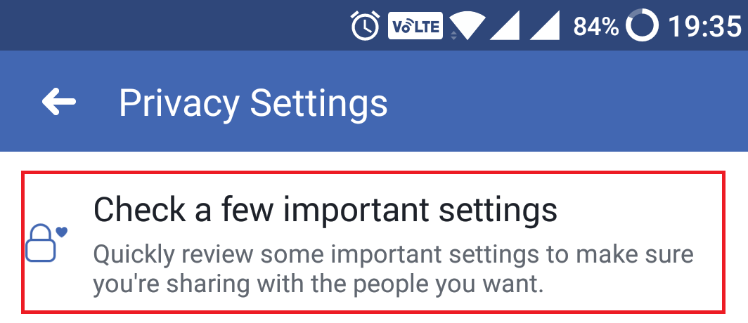 إعدادات الخصوصية في facebook