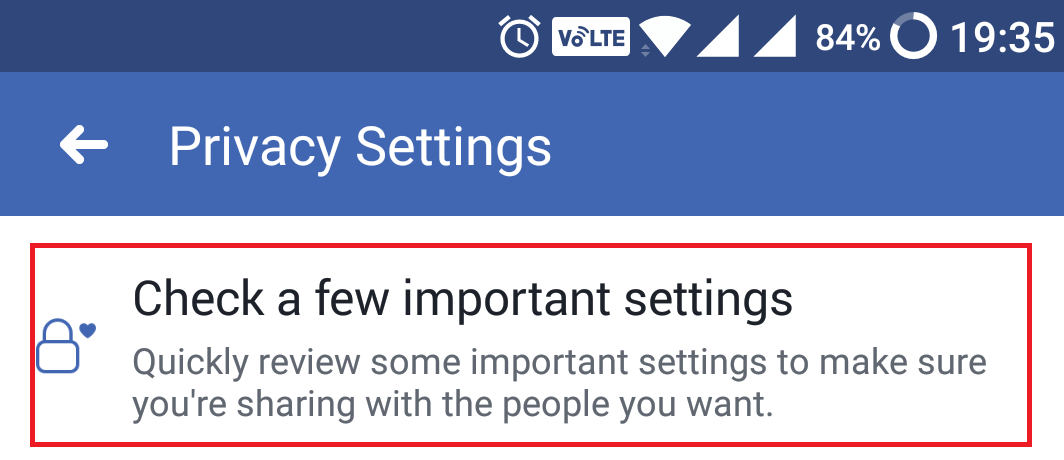 mga setting sa privacy sa facebook