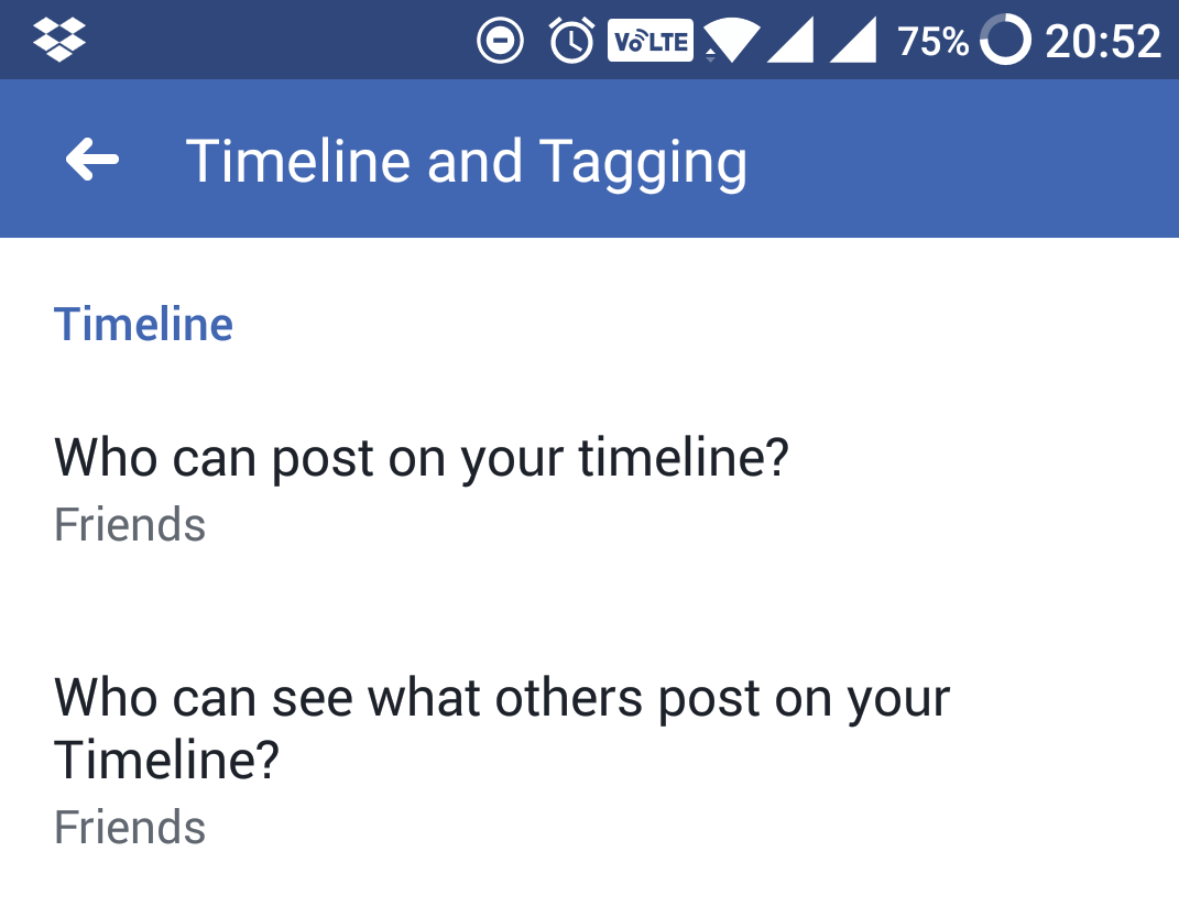फेसबुक टाइमलाइन सेटिंग्स