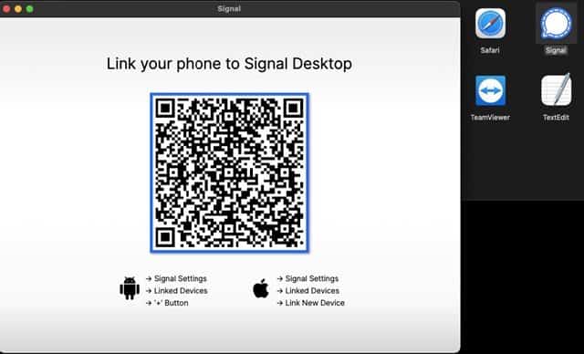 اربط هاتفك بتطبيق Signal لسطح المكتب