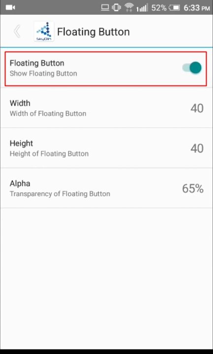 Добавить плавающую функцию Windows в Android