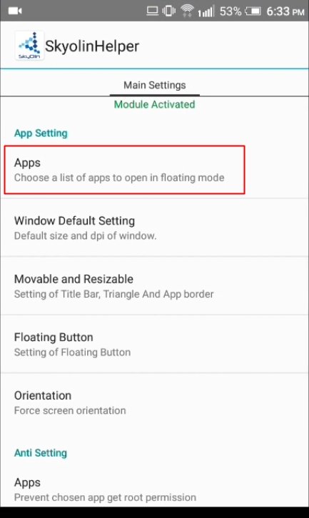 Добавить плавающую функцию Windows в Android