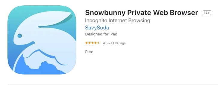 Snowbunny متصفح الويب الخاص