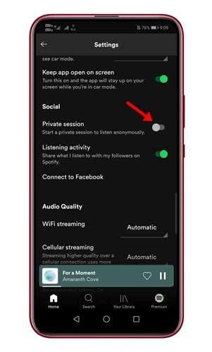 كيفية تمكين جلسة خاصة على Spotify 3