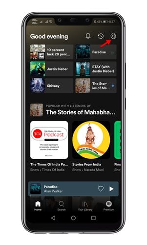 كيفية حفظ البيانات أثناء بث الموسيقى على Spotify 2
