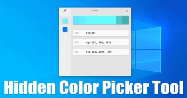 كيفية الحصول على أداة Color Picker على مستوى النظام فى ويندوز 10 1