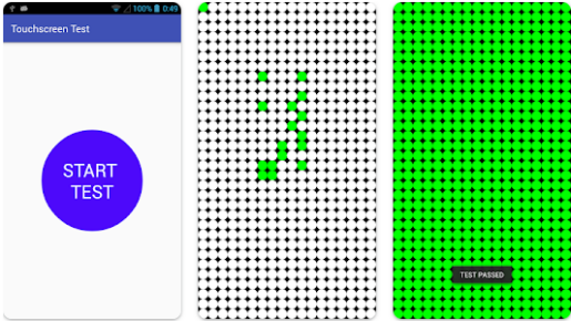 صورة من تطبيق Touchscreen Test