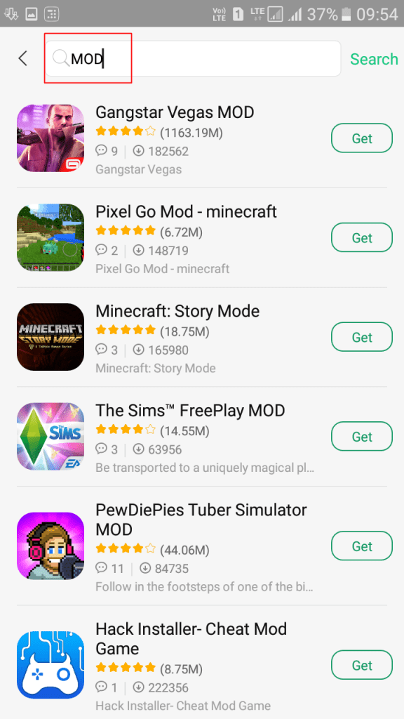 Stiahnite si mod hry priamo do svojho zariadenia so systémom Android