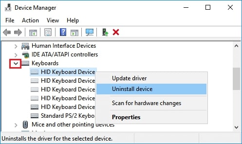 Désinstaller le clavier externe