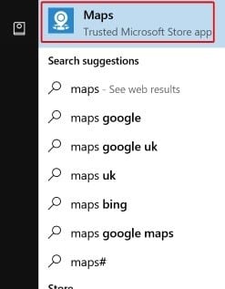 استخدم خرائط Bing عند عدم الاتصال بالإنترنت على نظام التشغيل Windows 10